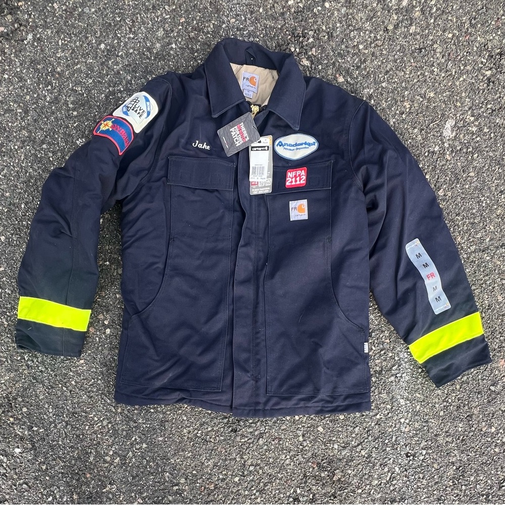 Rare Deadstock Carhartt Flame Resistant Quilt Lined  Duck Work Jacket
